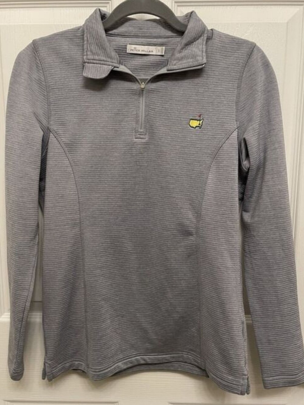 Peter Millar Masters Augusta Women's Small Quarter Zip Golf Pullover Gray